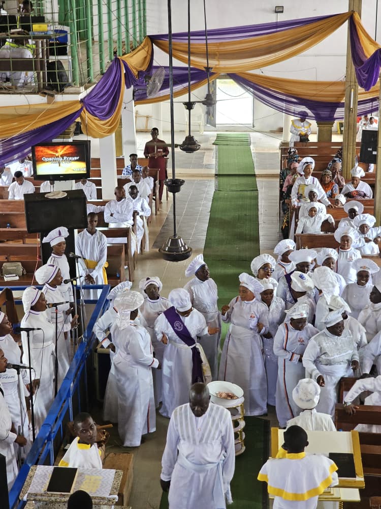 Worship inside the sanctuary